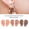 3 Pairs Silicone Ear Model, Soft Flexible Ears 3 Colors Artificial Reusable Novice Simulated 3D Nose and Mouth Model Display Prop Teaching Tool for Piercing Practice