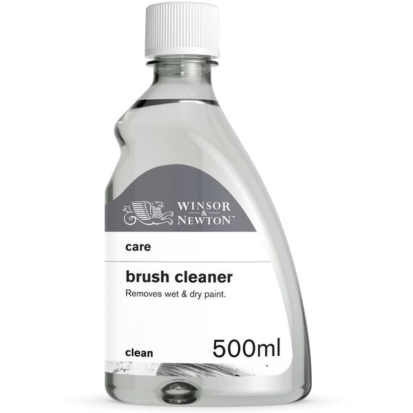 Winsor & Newton 3049740 Pinselreiniger für Acrylfarben & Ölfarben, eingetrocknete Farben werden sicher und schonend gelöst für Pinsel, Farbspachtel und anderen farbverschmutzte Oberflächen - 500ml