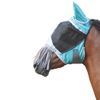 Deluxe Fly Mask with Nose Fringe (Extra Full, Green)