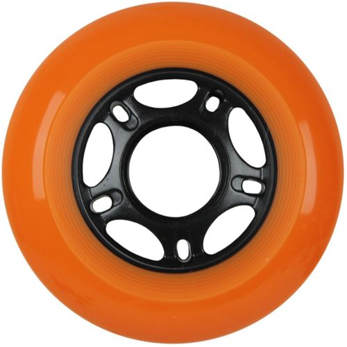 Player's Choice Outdoor Inline Skate Wheels 89a 4-Pack - Choose Size, Color, and Bearings (Orange, 76mm 4-pk (No Bearings))