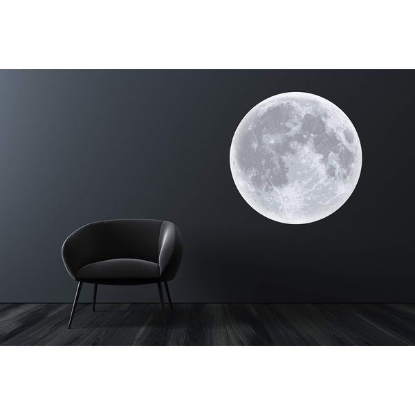 Moon Wall Decal Room Decor - Bedroom Wall Stickers - Moon Removable Wallpaper - Moon Wall Mural Vinyl Art Décor Sticker (24" x 24")