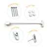3 x White TruMAX Keyless Cable Restrictor Window Safety Security Lock