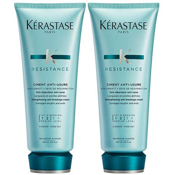 Kerastase Resistance Ciment Anti-Usure (Chemically or Naturally Weak Hair) 200ml (Double Pack)