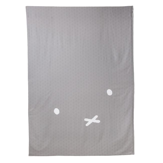 nishikawa SI01400074 Miffy Duvet Cover, Single, Washable, Duvet Cover Won't Shift, 8 Places Included, Lightweight, Easy to Dry, Gray