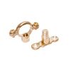 15mm Brass Munsen Ring + Wall Plate Support Bracket, Pipe Clip - Male Extended Back Plate