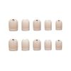 24pcs Bride Nail Tips Plain Nail Tips with Double-sided Adhesive Tape Short Nail Tips Girly Nails