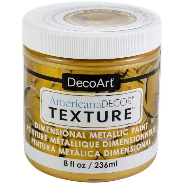 Decoart Texture Metallics 8oz Brt Gld, None