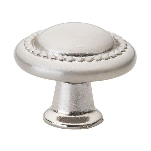 GlideRite 1.25-inch Satin Nickel Round Beaded Cabinet Knobs Satin Nickel Pack of