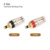uxcell Terminal Binding Post Amplifier Banana Plug Jack Speaker Connector Black Red 2 Sets
