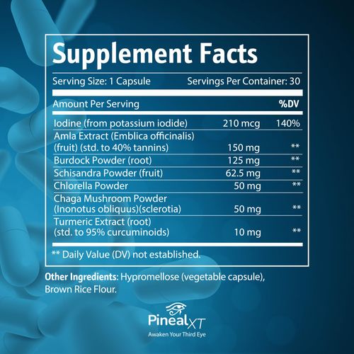 Nutraville Pineal XT Gold - Enhances Spiritual Enlightenment - Pineal Gland Decalcification and Support, 30 Vegetarian Capsules