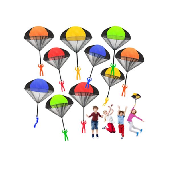 Juuxncgv 10 Pack Parachute Toy,Tangle Free Throwing Toy Parachute,Outdoor Toss I