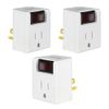 DEWENWILS Electrical Plug Outlet Switch Grounded Single Port Power Adapter 3Pack