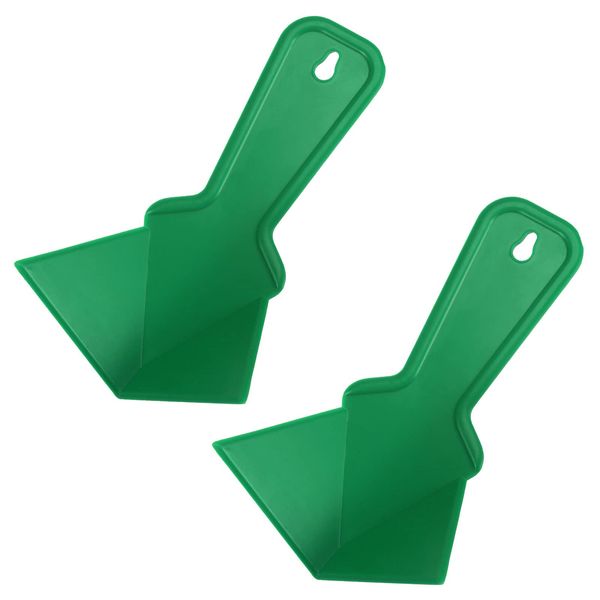 sourcing map Inside Corner Trowel 4 Inch Drywall Corner Tool Plastic Corner Knife, Green 2pcs