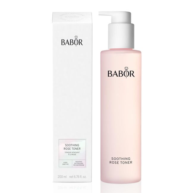 Babor Soothing Rose Toner, Alcohol-Free Brightening Face Toner with Antioxidant Complex and Vitamin B, to Detoxify and Clarify All Skin Types, 200 ml