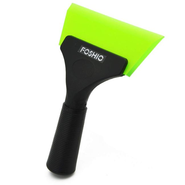 FOSHIO Green Shower Squeegee Drainer Mirror Glass Wiper Window Wiper with Non-slip Handle Silicone Spatula for Car Home Kitchen Bath Mirror Window Glass Cleaning (Green)