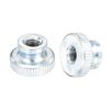 sourcing map Knurled Thumb Nuts, 25Pcs M4x0.7mm Iron Round Knobs Fasteners for 3D Printer Parts, Silver Tone