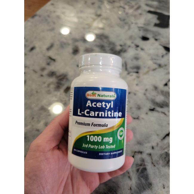 1 Bottle Best Naturals Acetyl L-Carnitine 1000mg Capsule, 60 Count. EXP 1/2025