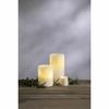White LED Candle Set Damask Print 9 pieces Including Remote