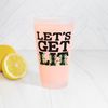 CafePress Lets Get Lit Pint Glass, 16 oz. Drinking Glass