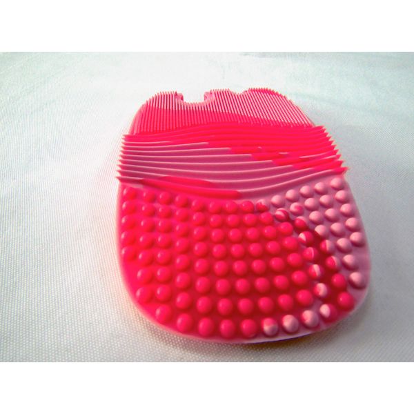 Makeup Brush Cleaner, Makeup Brush Cleaner, Makeup Brush Cleaner, Makeup Tool Cleaner, Makeup Brush, Cleaning Mat, Silicone, Washing Board, Travel (Pink)