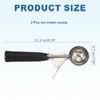 sourcing map 2 Pcs Cookie Scoops, Ice Cream Scoop with Trigger for Baking Cookie Dough Rice Pudding Kitchen Gadget, Black