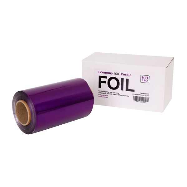 H.H Pro Purple Coloured Hair Foil Roll 100 metre x 96mm