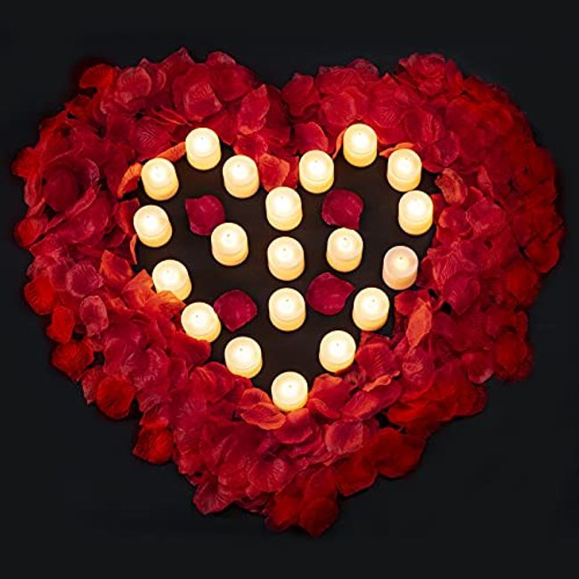 3000 Pcs Rose Petals Artificial Flower Petals Silk Rose Petals Decorations  for Valentines,Wedding,Romantic Night,Party