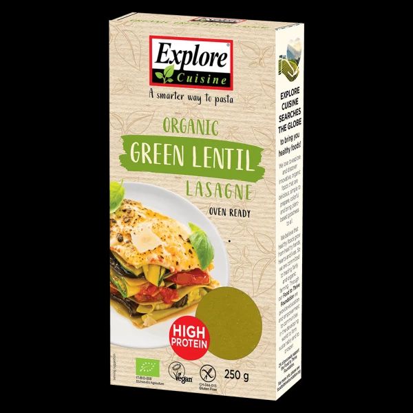 Bio Lasagne aus grünen Linsen