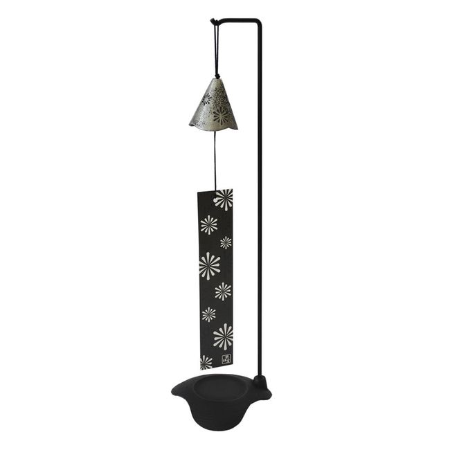 Southern 鉄器 Hanabi Wind Chimes with Stand Silver Gray