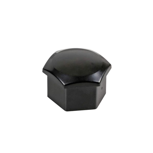 Black Nut Caps, 20 Copribulloni In Abs, Diameter 19 mm