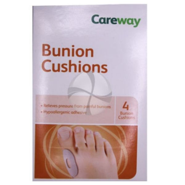 Careway Bunion Protection Cushions Pads Foam Hypoallergenic - 4 Cushions