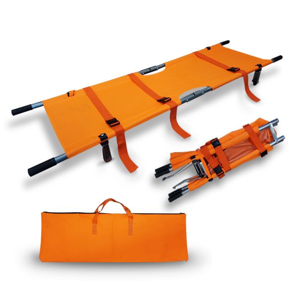 Ambulance portable stretcher foldable mobile rescue wheel type for emergency patients, 1 pc