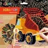 Avenir | Scratch Construction | Scratch Art Kit | Featuring Diggers and Construction Equipment | For Kids Ages 3+