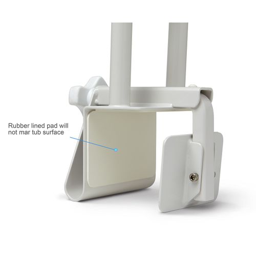 Medline Bathtub Safety Grab Bar, Handle Clamps on to Side of Bathtub Shower, Medical Tub Rail for Bathrooms is Great Elderly or After Surgery