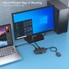 USB 3.0 Switch, USB Switcher Two Computers Share 3*USB 3.0 and 1*USB C with Remote Control for PC Mouse Keyboard Printer Scanner Compatible USB KVM Switch Selector for Windows, Mac, Linux