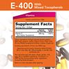 NOW E-400 Vitamin E-400 IU MT Softgels with Mixed Tocopherols, 250 Softgels