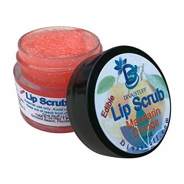 Mandarin Orange Flavor Lip Scrub by Diva Stuff, 1/4 oz.