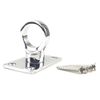 20mm Polished Chrome Decking Rope Eye Plate. Rope Post Fitting Rope End Fixing