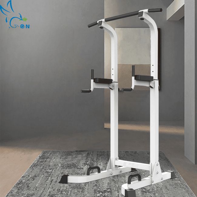 Pull-up machine iron bar indoor exercise back exercise equipment chin-up chin-up home fitness, straight floor backrest O white