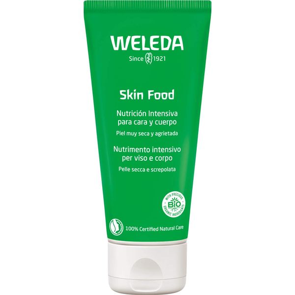 Weleda Skin Food, 2.5 fl oz (75 ml), Full Body Concentrated Moisturizing, Moisturizing Cream, Multi-Use, Dry, Herbal Scent, Naturally Derived Ingredients, Organic