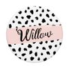 Willow personalised Black and white Dalmatian polka dot PopSockets Swappable PopGrip