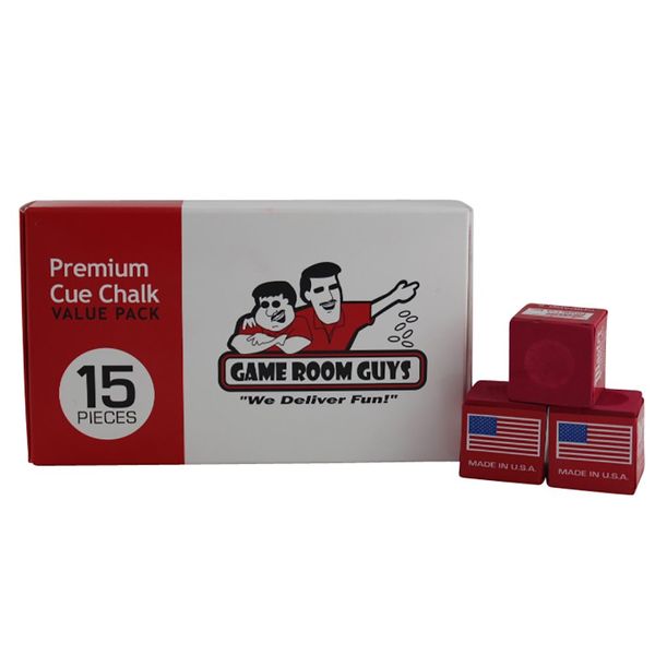 Game Room Guys Premium Red Pool Cue Chalk - 15 Piece