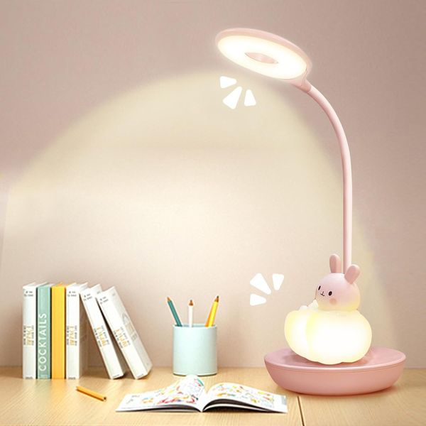 Desk Lamp, Desk Light with 5 Level Brightness USB Charging Port, Dimmable Office