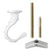 sourcing map 2 Pack Ceiling Hook Kit White Finish Plant Hanging Ceiling Hook