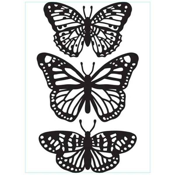 Darice Embossing Folder Butterfly Trio, Acrylic, Clear/White, 4.25-Inch x 5.75-Inch/ 3-Piece