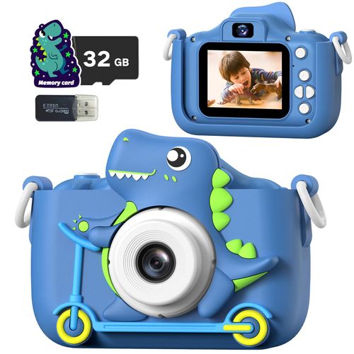 Teslahero Kids Camera Toys,Children Digital Video Camera Gift for Girls Boys 3-12 Age Kids,Chritmas Birthday Festival Present for 3 4 5 6 7 8 9 10 11 12 Year Old Toddler Child (Blue)