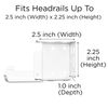 DALIX High Profile Blinds Mounting Brackets Hardware Vertical Horizontal Window Parts