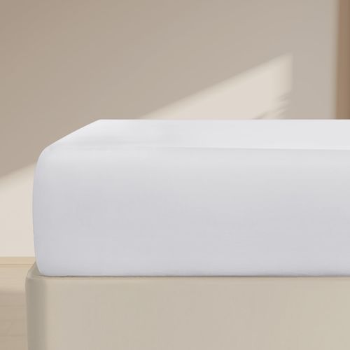 FreshCulture King Fitted Sheet Only – Premium Hotel-Quality Fitted Sheet for King Bed – Ultra Soft & Breathable Brushed Microfiber – Elegant Black Box Packaging (White)