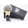 Synthetic Hair Shaving Brush Black & Silver Handle with Classical Box Presant